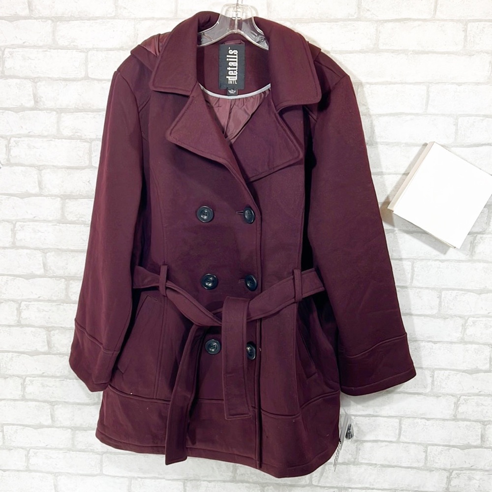 INTL D.E.T.A.I.L.S burgundy jacket size 1X